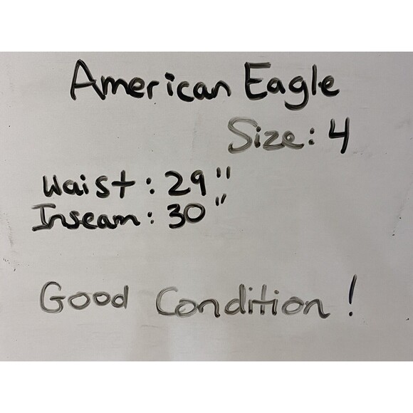 American Eagle Size 4 x 30 Super Stretch Jeggings Black Denim Jeans Low Rise - Picture 10 of 10
